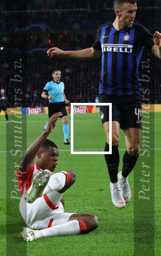Eindhoven, 3 Oktober 2018 2e wedstrijd CL Seizoen 2018-2019
PSV-Internazionale Milan, eindstand 1-2
Denzel Dumfries en Ivan Perisic