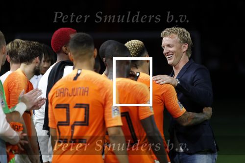 Amsterdam 13 oktober 2018
Nederland - Duitsland in de Johan Cruijff arens . eindstand 3-0
Na de Wedstrijd werden Dirk Kuyt en Rafael v d Vaart  gehuldigd. Dirk had zijn vrouw Gertrude en kinderen meegenomen. Rafael had zijn vriendin Estavan Polman en zijn kinderen Damian en Jesslynn meegenomen . Ook zijn ouders en schoonouders waren erbij.