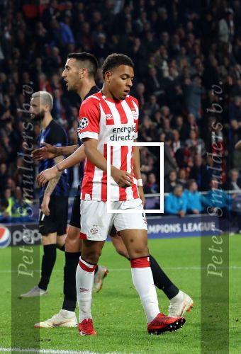 Eindhoven, 3 Oktober 2018 2e wedstrijd CL Seizoen 2018-2019
PSV-Internazionale Milan, eindstand 1-2
Doneyll Malen