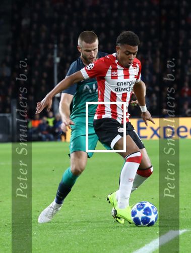 Eindhoven, 24 Oktober 2018 PSV-Tottemham Hotspur.
Duel in de voorronde Champions League, eindstand 2-2.
Donyell Malen