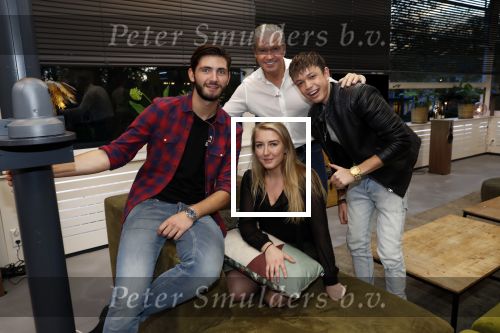 Hilversum 6 november 2018
Dries Roelvink interviewt voor Story Quincy Wilson Luc v Essen en Julia v Helvoirt uit het sbs6 programma house of Talent