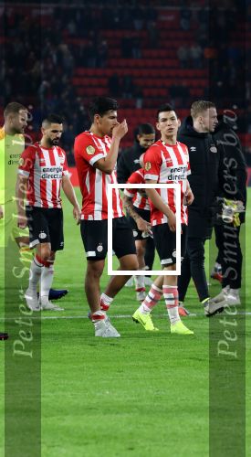Eindhoven, 20 Oktober 2018 Kompetitiewedstrijd PSV-SC Emmen, eindstand 6-0 Seizoen 2018-2019
Erick Gutierrez en Hirving Lozano