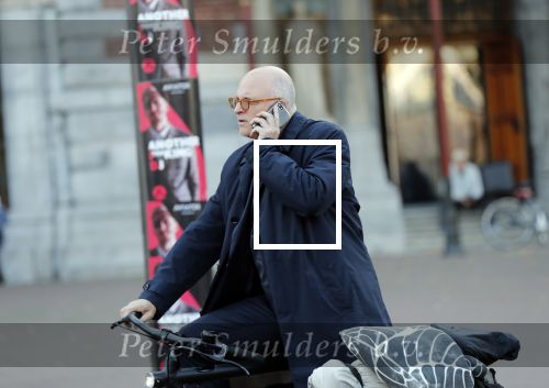 Amsterdam 16 oktober 2018
Felix Rottenberg bellend op de fiets.
