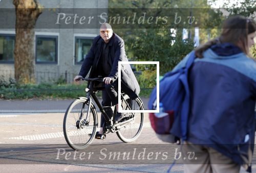 Amsterdam 16 oktober 2018
Felix Rottenberg bellend op de fiets.