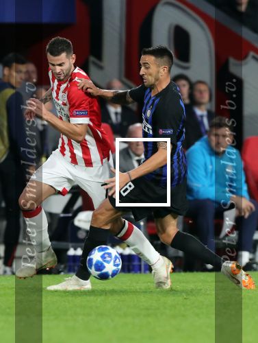 Eindhoven, 3 Oktober 2018 2e wedstrijd CL Seizoen 2018-2019
PSV-Internazionale Milan, eindstand 1-2
Gaston Pereiro en Matias Vecino
