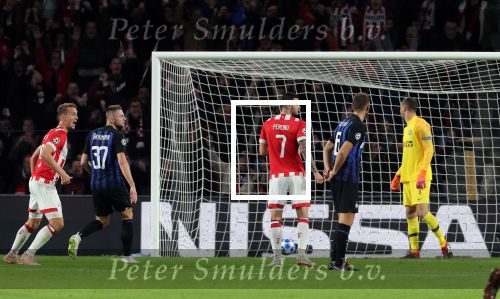 Eindhoven, 3 Oktober 2018 2e wedstrijd CL Seizoen 2018-2019
PSV-Internazionale Milan, eindstand 1-2
Handanovic