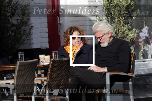 Amsterdam 3 oktober 2018
Henriette Tol met man op terras.
