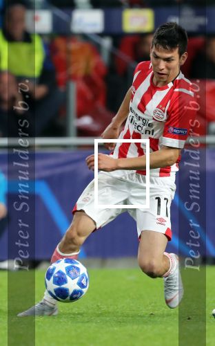 Eindhoven, 3 Oktober 2018 2e wedstrijd CL Seizoen 2018-2019
PSV-Internazionale Milan, eindstand 1-2
Hirving Lozano