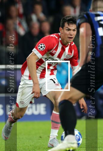 Eindhoven, 3 Oktober 2018 2e wedstrijd CL Seizoen 2018-2019
PSV-Internazionale Milan, eindstand 1-2
Hirving Lozano