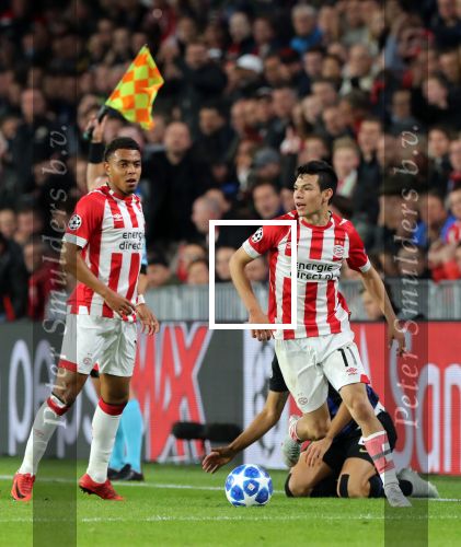 Eindhoven, 3 Oktober 2018 2e wedstrijd CL Seizoen 2018-2019
PSV-Internazionale Milan, eindstand 1-2
Hirving Lozano