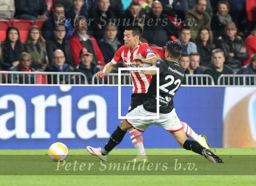 Eindhoven, 20 Oktober 2018 Kompetitiewedstrijd PSV-SC Emmen, eindstand 6-0 Seizoen 2018-2019
Hirving Lozano