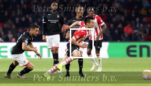 Eindhoven, 20 Oktober 2018 Kompetitiewedstrijd PSV-SC Emmen, eindstand 6-0 Seizoen 2018-2019
Hirving Lozano