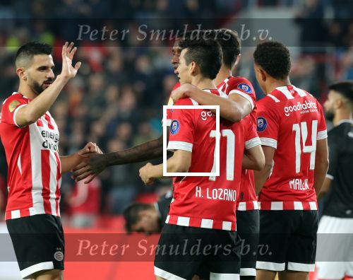 Eindhoven, 20 Oktober 2018 Kompetitiewedstrijd PSV-SC Emmen, eindstand 6-0 Seizoen 2018-2019
Hirving Lozano