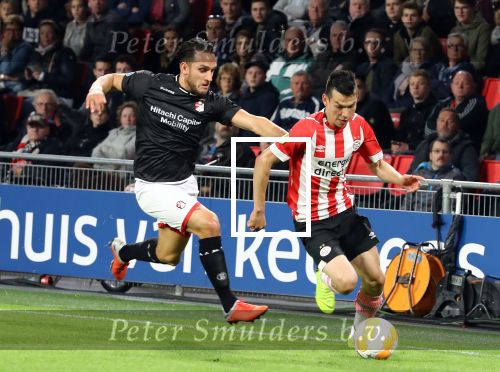 Eindhoven, 20 Oktober 2018 Kompetitiewedstrijd PSV-SC Emmen, eindstand 6-0 Seizoen 2018-2019
Hirving Lozano