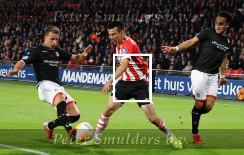 Eindhoven, 20 Oktober 2018 Kompetitiewedstrijd PSV-SC Emmen, eindstand 6-0 Seizoen 2018-2019
Hirving Lozano