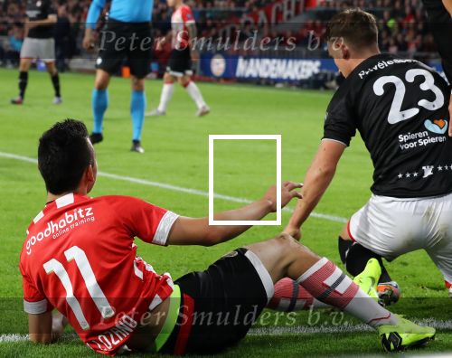 Eindhoven, 20 Oktober 2018 Kompetitiewedstrijd PSV-SC Emmen, eindstand 6-0 Seizoen 2018-2019
Hirving Lozano