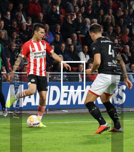 Eindhoven, 20 Oktober 2018 Kompetitiewedstrijd PSV-SC Emmen, eindstand 6-0 Seizoen 2018-2019
Hirving Lozano