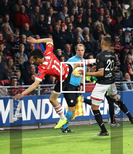 Eindhoven, 20 Oktober 2018 Kompetitiewedstrijd PSV-SC Emmen, eindstand 6-0 Seizoen 2018-2019
Hirving Lozano