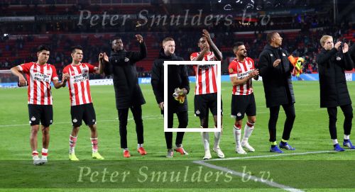 Eindhoven, 20 Oktober 2018 Kompetitiewedstrijd PSV-SC Emmen, eindstand 6-0 Seizoen 2018-2019
Hirving Lozano en Erick Gutierrez