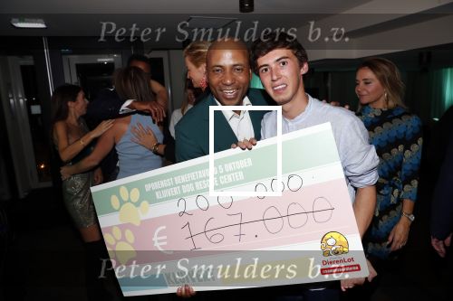 Amsterdam 4 oktober 2018
Gala ten bate van het Kluivert Dog rescue center op Curacao (patrick en Rosanna Kluivert) in het Pescana Hotel. Nino Wilkes en Humberto Tan