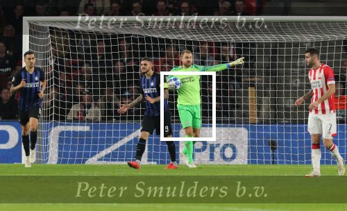 Eindhoven, 3 Oktober 2018 2e wedstrijd CL Seizoen 2018-2019
PSV-Internazionale Milan, eindstand 1-2
Jeroen Zoet