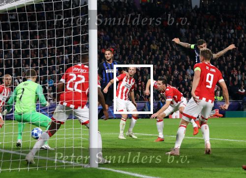 Eindhoven, 3 Oktober 2018 2e wedstrijd CL Seizoen 2018-2019PSV-Internazionale Milan, eindstand 1-2Jeroen Zoet