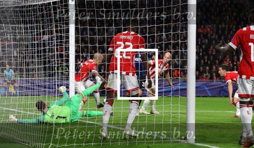 Eindhoven, 3 Oktober 2018 2e wedstrijd CL Seizoen 2018-2019PSV-Internazionale Milan, eindstand 1-2Jeroen Zoet