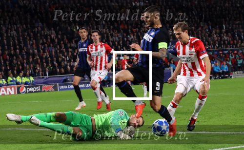 Eindhoven, 3 Oktober 2018 2e wedstrijd CL Seizoen 2018-2019
PSV-Internazionale Milan, eindstand 1-2
Jeroen Zoet Daniel Schwaab Mauro Icardi