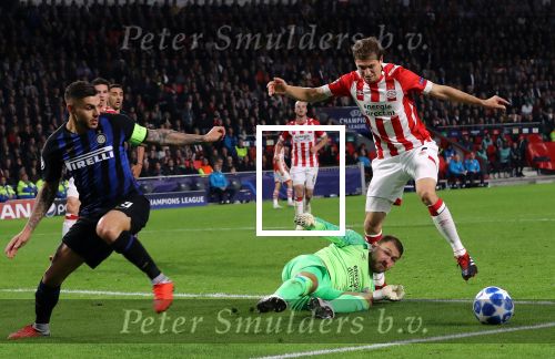 Eindhoven, 3 Oktober 2018 2e wedstrijd CL Seizoen 2018-2019
PSV-Internazionale Milan, eindstand 1-2
Jeroen Zoet Daniel Schwaab Mauro Icardi