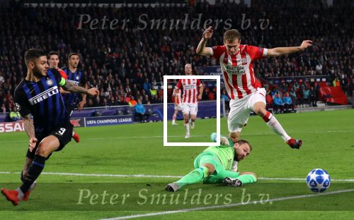 Eindhoven, 3 Oktober 2018 2e wedstrijd CL Seizoen 2018-2019
PSV-Internazionale Milan, eindstand 1-2
Jeroen Zoet Daniel Schwaab Mauro Icardi