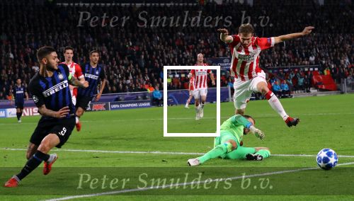 Eindhoven, 3 Oktober 2018 2e wedstrijd CL Seizoen 2018-2019
PSV-Internazionale Milan, eindstand 1-2
Jeroen Zoet Daniel Schwaab Mauro Icardi