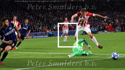 Eindhoven, 3 Oktober 2018 2e wedstrijd CL Seizoen 2018-2019
PSV-Internazionale Milan, eindstand 1-2
Jeroen Zoet Daniel Schwaab Mauro Icardi