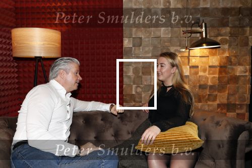 Hilversum 6 november 2018
Dries Roelvink interviewt voor Story Quincy Wilson Luc v Essen en Julia v Helvoirt uit het sbs6 programma house of Talent