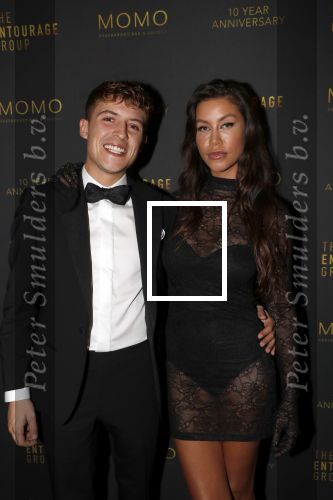 Amsterdam 4 oktober 2018
Feest ivm 10 jarig bestaan van Momo in Amsterdam. Lil Kleine met zijn verloofde Jamie Vaes