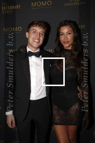 Amsterdam 4 oktober 2018
Feest ivm 10 jarig bestaan van Momo in Amsterdam. Lil Kleine met zijn verloofde Jamie Vaes