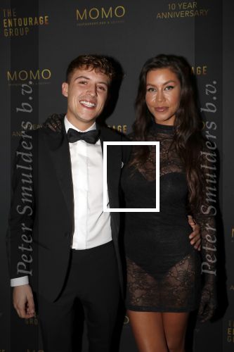 Amsterdam 4 oktober 2018
Feest ivm 10 jarig bestaan van Momo in Amsterdam. Lil Kleine met zijn verloofde Jamie Vaes