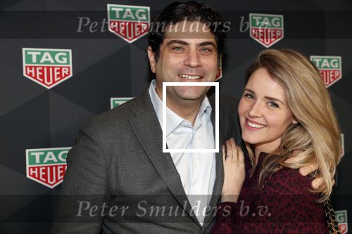 Amsterdam 13 november 2018
Presentatie TAG Heuer horloge van Max Verstappen in Hotel Arena. Robert Doornbos en Rob Kamphues doen de presentatie. Ralph Manheim met zijn vriendin Liza Sips en Mark Teurlings