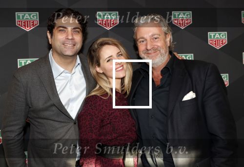 Amsterdam 13 november 2018
Presentatie TAG Heuer horloge van Max Verstappen in Hotel Arena. Robert Doornbos en Rob Kamphues doen de presentatie. Ralph Manheim met zijn vriendin Liza Sips en Mark Teurlings