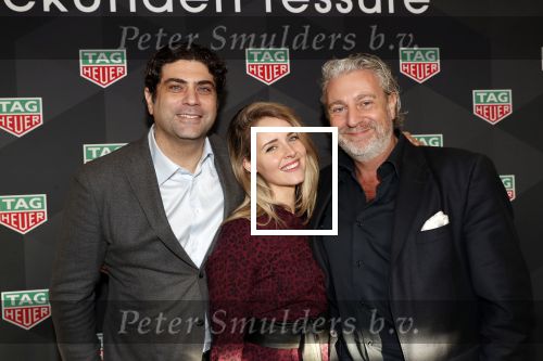 Amsterdam 13 november 2018
Presentatie TAG Heuer horloge van Max Verstappen in Hotel Arena. Robert Doornbos en Rob Kamphues doen de presentatie. Ralph Manheim met zijn vriendin Liza Sips en Mark Teurlings