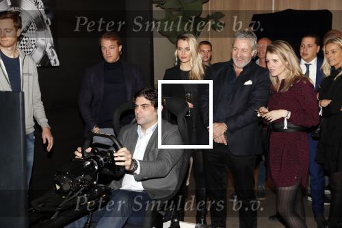 Amsterdam 13 november 2018
Presentatie TAG Heuer horloge van Max Verstappen in Hotel Arena. Robert Doornbos en Rob Kamphues doen de presentatie. Ralph Manheim met zijn vriendin Liza Sips en Mark Teurlings