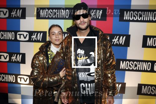 Amsterdam 5 november 2018
Presentatie samenwerking H&M en Moschino in escape. Lizzy van der Ligt met vriend Yuki Kempees