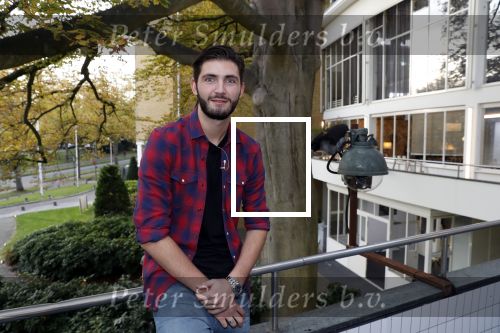 Hilversum 6 november 2018
Dries Roelvink interviewt voor Story Quincy Wilson Luc v Essen en Julia v Helvoirt uit het sbs6 programma house of Talent