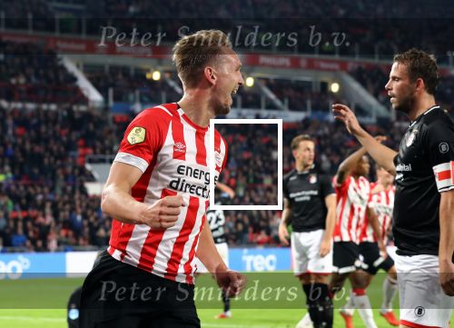Eindhoven, 20 Oktober 2018 Kompetitiewedstrijd PSV-FC Emmen, eindstand 6-0 Seizoen 2018-2019
Luuk de Jong