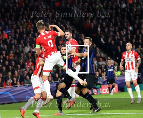 Eindhoven, 3 Oktober 2018 2e wedstrijd CL Seizoen 2018-2019
PSV-Internazionale Milan, eindstand 1-2
Luuk de Jong