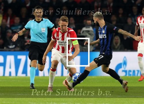 Eindhoven, 3 Oktober 2018 2e wedstrijd CL Seizoen 2018-2019
PSV-Internazionale Milan, eindstand 1-2
Luuk de Jong en Marcelo Brozovic