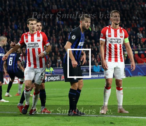 Eindhoven, 3 Oktober 2018 2e wedstrijd CL Seizoen 2018-2019
PSV-Internazionale Milan, eindstand 1-2
Luuk de Jong en Stefan de Vrij