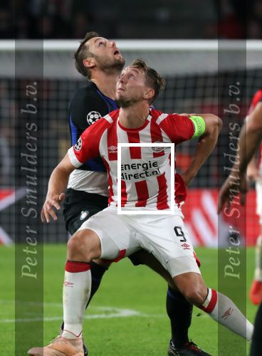 Eindhoven, 3 Oktober 2018 2e wedstrijd CL Seizoen 2018-2019
PSV-Internazionale Milan, eindstand 1-2
Luuk de Jong en Stefan de Vrij