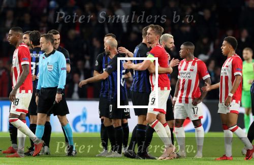 Eindhoven, 3 Oktober 2018 2e wedstrijd CL Seizoen 2018-2019
PSV-Internazionale Milan, eindstand 1-2
Luuk de Jong en Stefan de Vrij