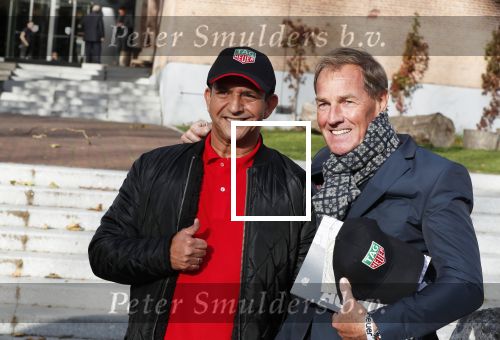 Amsterdam 13 november 2018
Presentatie TAG Heuer horloge van Max Verstappen in Hotel Arena. Robert Doornbos en Rob Kamphues doen de presentatie. Najib Amhali en Willem v d Klis