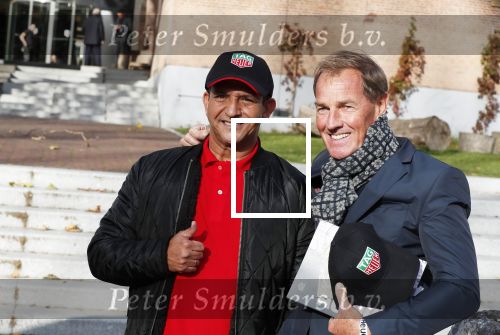 Amsterdam 13 november 2018
Presentatie TAG Heuer horloge van Max Verstappen in Hotel Arena. Robert Doornbos en Rob Kamphues doen de presentatie. Najib Amhali en Willem v d Klis